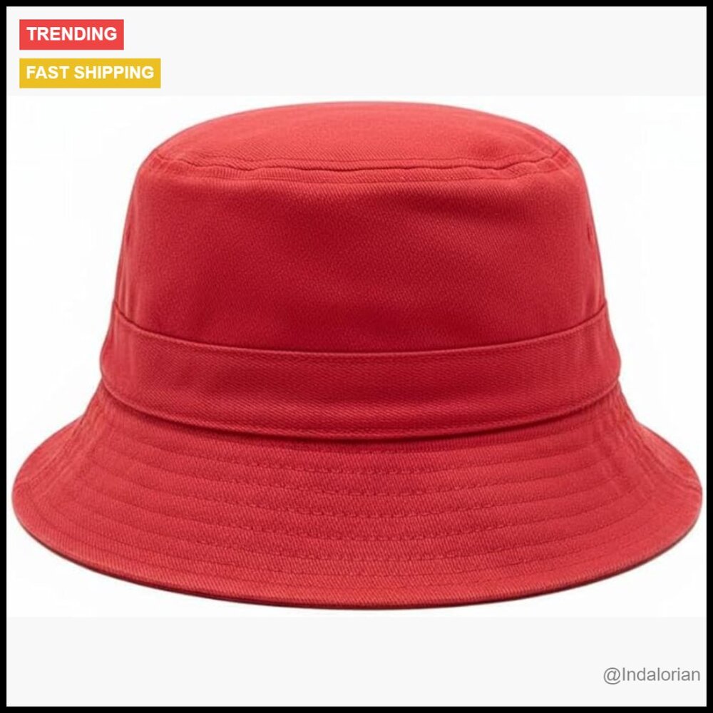 Cotton Bucket Hat Adjustable Lightweight Sun Hat Outdoor Summer Beach Travel